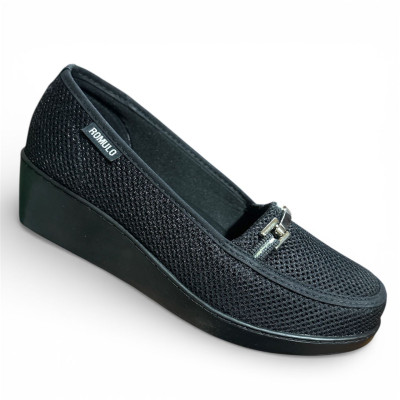 Calzado Casual Textil para Mujer R&oacute;mulo Ref 3016 Negro | Calzado C&oacute;modo y Ergon&oacute;mico | Tus Pasos Bogot&aacute;
